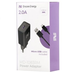 Nowa ładowarka sieciowa Encore Energy USB-A 10W + kabel micro USB ładowarka uniwersalna MD-1083RM 10