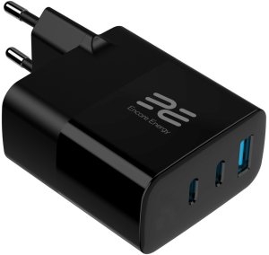 Nowa ładowarka sieciowa Encore Energy GaN QC 4+ PD 3.0 USB-A USB-C x2 65W MD-6583R z wyświetlaczem 2