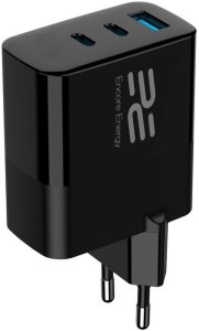 Nowa ładowarka sieciowa Encore Energy GaN QC 4+ PD 3.0 USB-A USB-C x2 65W MD-6583R z wyświetlaczem 3