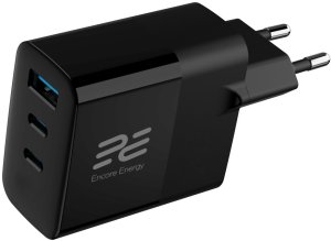 Nowa ładowarka sieciowa Encore Energy GaN QC 4+ PD 3.0 USB-A USB-C x2 65W MD-6583R z wyświetlaczem 8