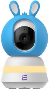 Nowa inteligentna kamera niania WiFi obrotowa FHD alarm kołysanki Baby Guard + monitor niebieska Encore View 6