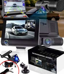 REJESTRATOR JAZDY HD WIDEOREJESTRATOR KAMERA SAMOCHODOWA COFANIA WIDEO WIFI ROZDZIELCZOŚĆ 800 x 480 UCHWYT NA SZYBĘ 1