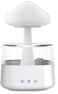 NAWILŻACZ POWIETRZA GRZYBEK DESZCZOWY ULTRADŹWIĘKOWY DYFUZOR LAMPKA NOCNA CHMURKA KROPLE DESZCZU LED 7 KOLORÓW DO AROMATERAPII USPOKAJAJĄCA 2