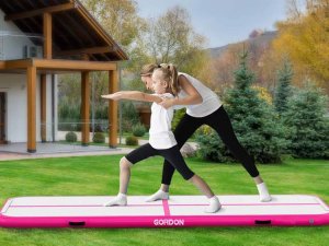 Master Dmuchany materac gimnastyczny AirTrack G943 400 cm x 100 cm x 10 cm różowy 6