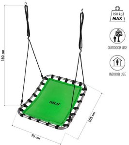 NB5045 BOCIANIE GNIAZDO HUŚTAWKA ZIELONA NILS 3