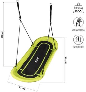 NB5044 BOCIANIE GNIAZDO HUŚTAWKA LIMONKOWA NILS 3