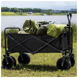 Wózek transportowy składany, metalowy, przyczepka ogrodowa 72x47x68-87cm AR07CZ 4