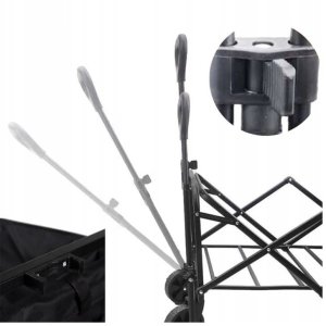 Wózek transportowy składany, metalowy, przyczepka ogrodowa 72x47x68-87cm AR07CZ 9