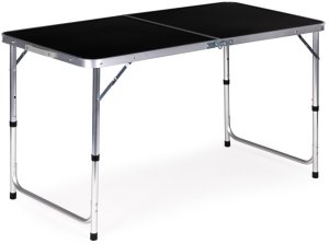 Stolik turystyczny stół składany kemping czarny blat 120x60 cm MultiGarden 2