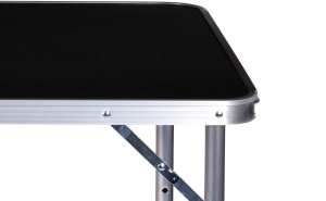 Stolik turystyczny stół składany kemping czarny blat 120x60 cm MultiGarden 6