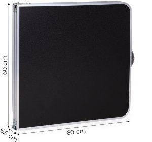 Stolik turystyczny stół składany kemping czarny blat 120x60 cm MultiGarden 9