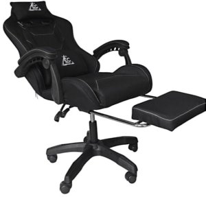 Fotel gamingowy obrotowy STRIKE z podnóżkiem i poduszką masującą, różowy KO40RB 6