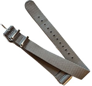 Nylonowy pasek do zegarka szary parciany - 18 mm 2