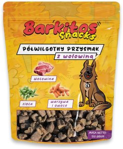 BARKITOS SNACKS Półwilgotny przysmak dla psów wołowina 150g 1