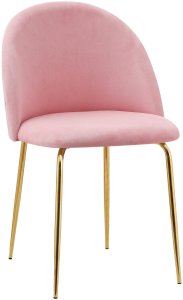 Krzesło welurowe Fargo Gold Velvet różowe 1