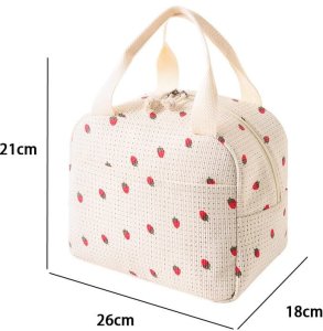 Torba termiczna do przenoszenia żywności LUNCH BOX truskawki 26x21x18cm PJM42 5