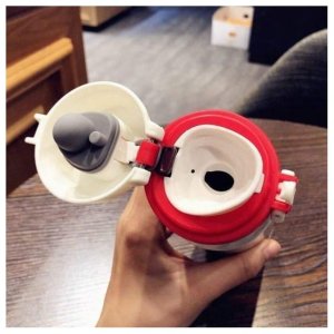 KUBEK TERMICZNY, BIDON 500ML TERMOS ŚWIĄTECZNY ZIMOWY czarny BD39CZ 7