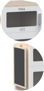 Viga Drewniana Lodówka Z Tablicą Kredową 2