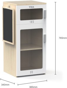 Viga Drewniana Lodówka Z Tablicą Kredową 4