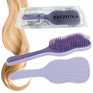 Szczotka do włosów, do rozczesywania, połysk bez puszenia, fioletowa 22cm SCZ19 1