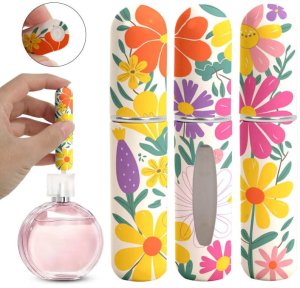 Zestaw 2szt. ATOMIZERÓW podróżnych na perfumy 5ML Kwiaty dozownik AK18 3
