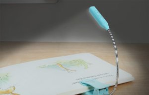 Lampka bezprzewodowa Glocusent mini GLCSNTBL103B z klipsem, USB-C niebieska 3