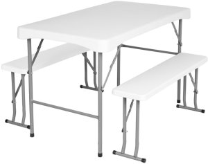 Zestaw cateringowy stół STANLEY + 2 ławki 1