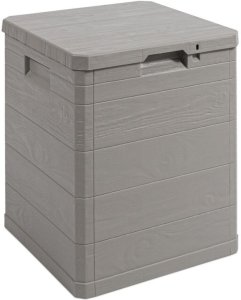 WOODYS Plastikowa skrzynia do ogrodu 90l jasno szara 1