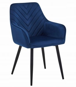 Krzesło NANA - granat aksamit / nogi czarne x 2 2