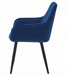 Krzesło NANA - granat aksamit / nogi czarne x 2 5