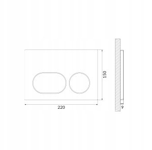 PRZYCISK DUETO CHROM MAT 3