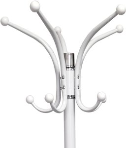 Wieszak na ubrania stojący podłogowy biały podstawa marmur 3