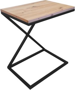 Stolik pomocniczy X LOFT boczny dąb craft podstawa czarna 1
