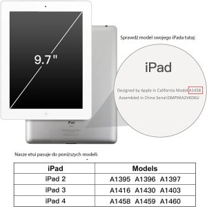Etui z Klapką Smartcase do iPad 2 / iPad 3 / iPad 4 Dark Grey 6
