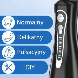 IRYGATOR DO ZĘBÓW BEZPRZEWODOWY DENTYSTYCZNY 4 TRYBY 320ML MOCNY 8 KOŃCÓWEK 4