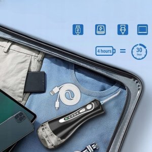 IRYGATOR DO ZĘBÓW BEZPRZEWODOWY DENTYSTYCZNY 4 TRYBY 320ML MOCNY 8 KOŃCÓWEK 5