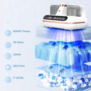 ANTYBAKTERYJNY ODKURZACZ RĘCZNY UV 10Kpa IDEALNY DO MATERACY I ROZTOCZY 3