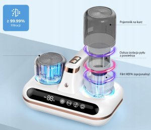 ANTYBAKTERYJNY ODKURZACZ RĘCZNY UV 10Kpa IDEALNY DO MATERACY I ROZTOCZY 6