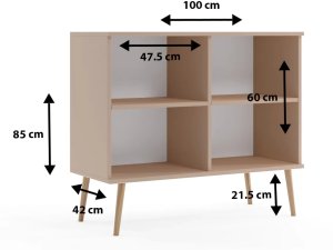 Komoda LEBEL z drzwiczkami 100cm różowa MELIMEBLE 5