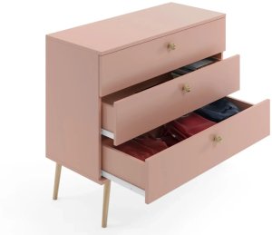 Komoda LEBEL 2 z szufladami 100cm różowa MELIMEBLE 3