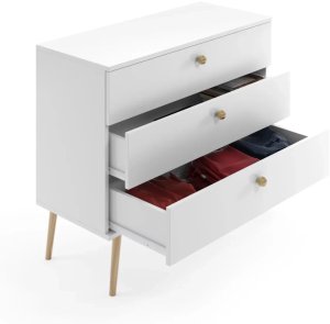 Komoda LEBEL 2 z szufladami 100cm biała mat MELIMEBLE 2