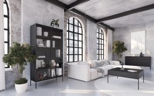 Komoda KRON 6S 150cm czarny dąb MELIMEBLE 4