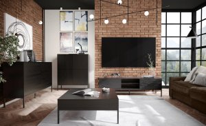 Komoda KRON 6S 150cm czarny dąb MELIMEBLE 6