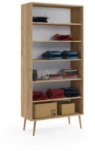 Szafa LEBEL z półkami 87cm dąb craft złoty MELIMEBLE 5