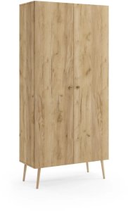 Szafa LEBEL z półkami 87cm dąb craft złoty MELIMEBLE 6