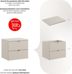 Zestaw meblowy 60cm z blatem 2