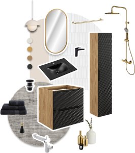 Szafka pod umywalkę 60cm 2 szuflady 4