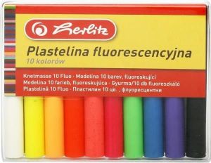 Herlitz Plastelina fluorescencyjna 10 kolorów (200281) 1