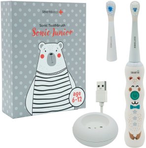 Szczoteczka soniczna elektryczna do zębów dla dzieci 6-12 lat SONIC JUNIOR + 2 końcówki 1