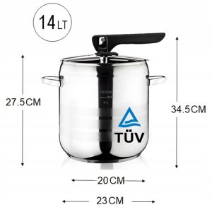 SZYBKOWAR GARNEK CIŚNIENIOWY TURECKI STAL GAZ INDUKCJA 14LT 5